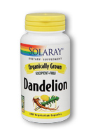 Organic dandelion root, 100ct 520mg