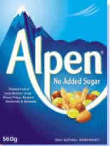 ALPEN ORGANIC NO SUGAR ADDED