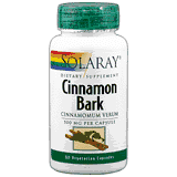 Cinnamon Bark 60 vegetarian caps 500mg from Solaray