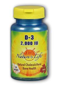 Natures life: Vitamin d-3 2000 iu cholecalciferol 120 sg