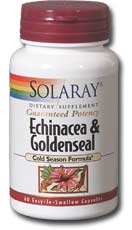 Goldenseal and echinacea root extracts, 60ct