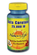 Beta carotene 25,000 iu, 250ct