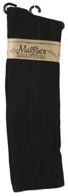 Maggie's Functional Organics: Sock knee high black 9-11