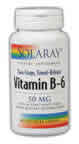 Vitamin B-6 50mg Timed Release 60 Vegetarian Caps two-stage TR from Solaray