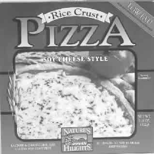 RICE CRST PIZZA,SOY CHEESE