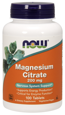 NOW: MAGNESIUM CITRATE 200mg  100 TABS 1
