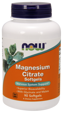 NOW: Magnesium Citrate 90 Gels