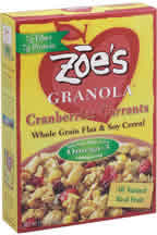 FLAX & SOY GRANOLA CRANBERRY/CURRANT Case of 12 / 11 OZ from Zoe Foods