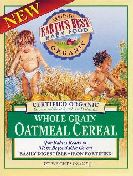 CEREAL,OG,OATMEAL Case of 12 / 8 OZ from Earths Best (Hain)