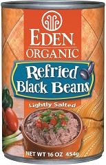 BEANS,OG,REFRIED,BLACK Case of 12 / 16 OZ from Eden Foods