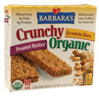 GRANOLA BAR,OG,PNUT BTTR Case of 12 / 7.4 OZ from Barbaras Bakery