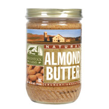 ALMOND BUTTER,CRUNCHY,NS Case of 12 / 16 OZ from WoodStock Farms