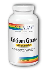 Calcium Citrate with Vitamin D 240 capsules from Solaray