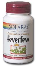 Solaray - Feverfew leaves 60ct 350mg
