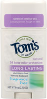 TOM'S OF MAINE: Deodorant Stick Sensitive Care Fragrance Free 2.25 oz