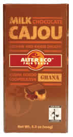 Alter Eco Fair Trade: Chocolate milk cajou ghana 3.5 OZ