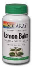 Lemon Balm Herb 100ct 395mg from Solaray