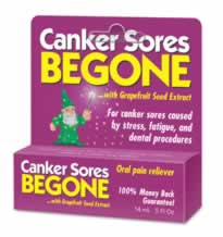 CANKER SORE BEGONE,DISPLY Case of 12 / .5 OZ from Cold Sores Begone