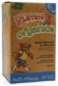 YUMMI BEARS (HERO NUTRITIONAL PRODUCTS): Organic Yummi Bears Multi-Vitamin 90 ct