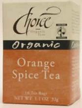 Tea,og,orange spice Case of 1 / 16 CT from Choice Organic Teas