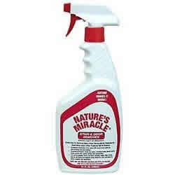 STAIN & ODOR REMOVER,SPRY Case of 12 / 24 OZ from Nature's Miracle