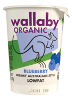 Yogurt,og,lf,blueberry Case of 12 / 6 OZ from Wallaby Yogurt Company