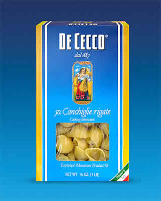 PASTA,CONCHIGLIE Case of 20 / 16 OZ from De Cecco Pasta