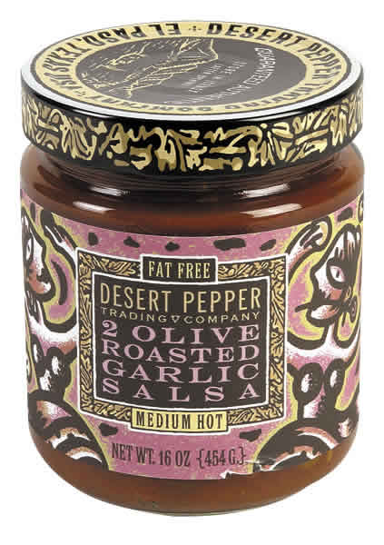 SALSA,2 OLIVE,RSTD GARLIC Case of 6 / 16 OZ from Desert Pepper Trading