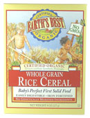 CEREAL,OG,WHL GRAIN RICE Case of 12 / 8 OZ from Earths Best (Hain)