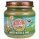GREEN BEANS & BRN RICE,OG Case of 24 / 4 OZ from Earths Best (Hain)