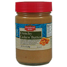 CASHEW BUTTER,CRUNCHY Case of 12 / 12 OZ from Arrowhead Mills