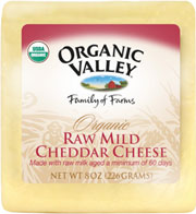 CHEDDAR,OG,MILD,RAW Case of 12 / 8 OZ from Organic Valley