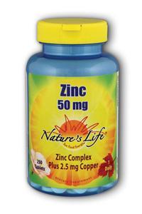 Natures life: Zinc, 50 mg 250ct