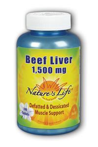 Natures Life: Beef Liver 1,500 mg 100ct