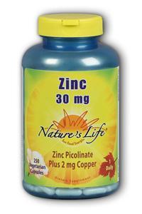 Natures life: Zinc 30 mg picolinate 250ct