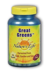 Natures Life: Nature's Life Greens-100-Capsule 100ct