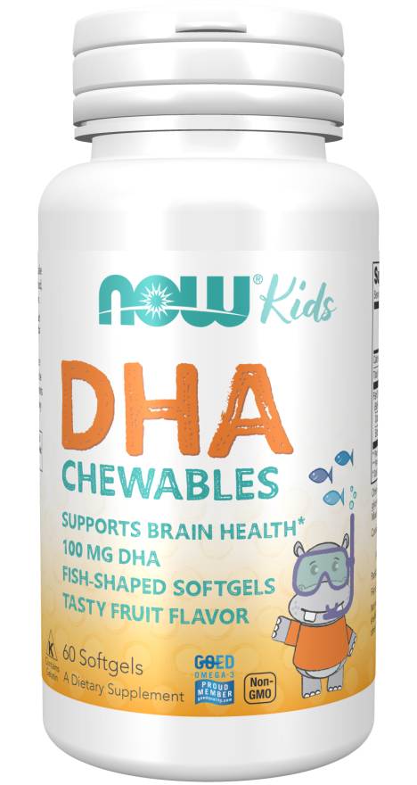 NOW: Kids Chewable DHA 100mg 60 Gels