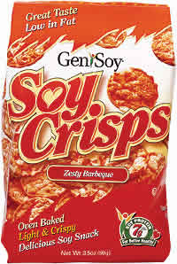 SOY CRISPS BBQ 3.5OZ 12/CS 1 from GENISOY PRODUCTS CO.