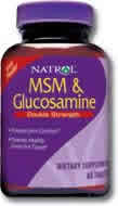 MSM/Glucosamine 500/500mg Bonus 60+30 tabs from NATROL