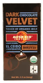 CHOCOLATE ORGANIC DARK VELVET BOLIVIA