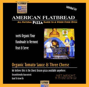 AMERICAN FLATBREAD PIZZA: Pizza organic tomato sauce & 3 cheese 9.1 OZ