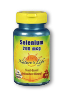 Natures life - Yeast based selenium, 200 mcg 100ct