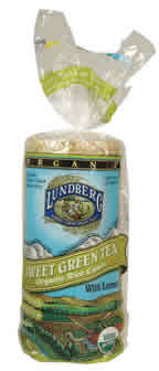RICE CAKE,OG,SWT GRN TEA Case of 12 / 9.4 OZ from Lundberg Farms