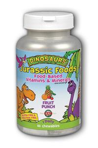 KAL: Dinosaurs Jurassic Foods 60 Chewable Tablets Punch Flavor