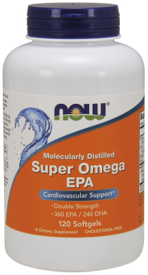 NOW: Super Omega EPA Fish Oil Double Strength 120 SoftGels