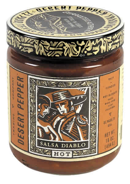 SALSA,DIABLO,HOT Case of 6 / 16 OZ from Desert Pepper Trading