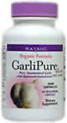 Garlipure Organic Garlic 80 vegicaps from NATROL