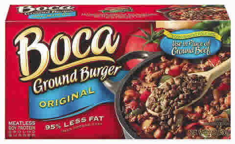 GROUND BURGER,MTLS,VEG Case of 9 / 12 OZ from Boca Foods