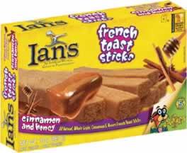 FRENCH TOAST STICKS Case of 8 / 10 OZ from Ians Natural Foods