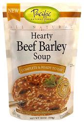 SOUP,HEARTY BEEF BARLEY Case of 9 / 18 OZ from Pacific Foods